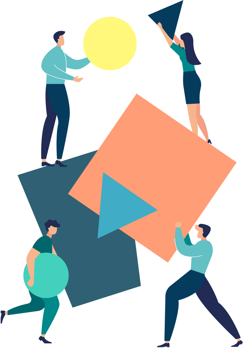 Group Building Blocks Illustration